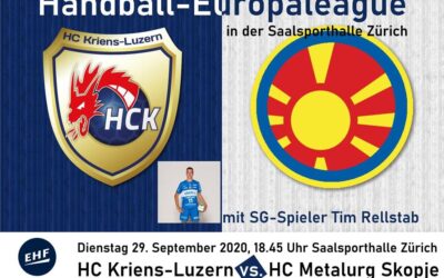 Europaleague Quali: HC Kriens-Luzern – HC Metalurg Skopje