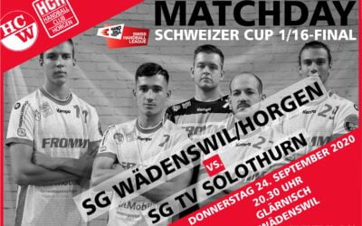 Spielvorschau 24.09.2020 Cup 1/16 Final: SG Wädenswil/Horgen – TV Solothurn