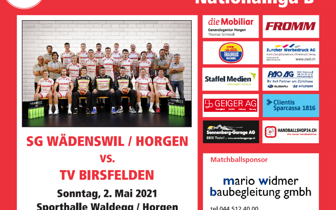 Vorschau: NLB SG Wädenswil/Horgen – TV Birsfelden
