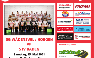 Vorschau:  NLB SG Wädenswil/Horgen – STV Baden 15.05.2021, 19:00Uhr