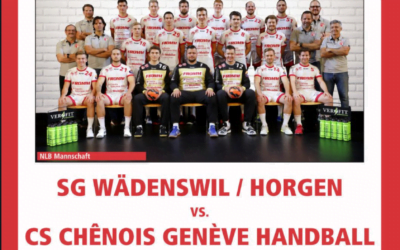 Heute Live 20:30 Uhr SG Wädenswil/Horgen – CS Chênois Genève Handball