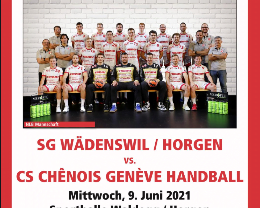 Heute Live 20:30 Uhr SG Wädenswil/Horgen – CS Chênois Genève Handball