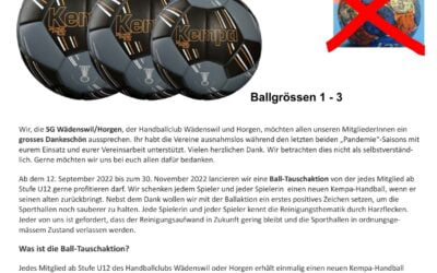 Ball Tauschaktion: Ab dem 12. September 2022 bis zum 30. November 2022