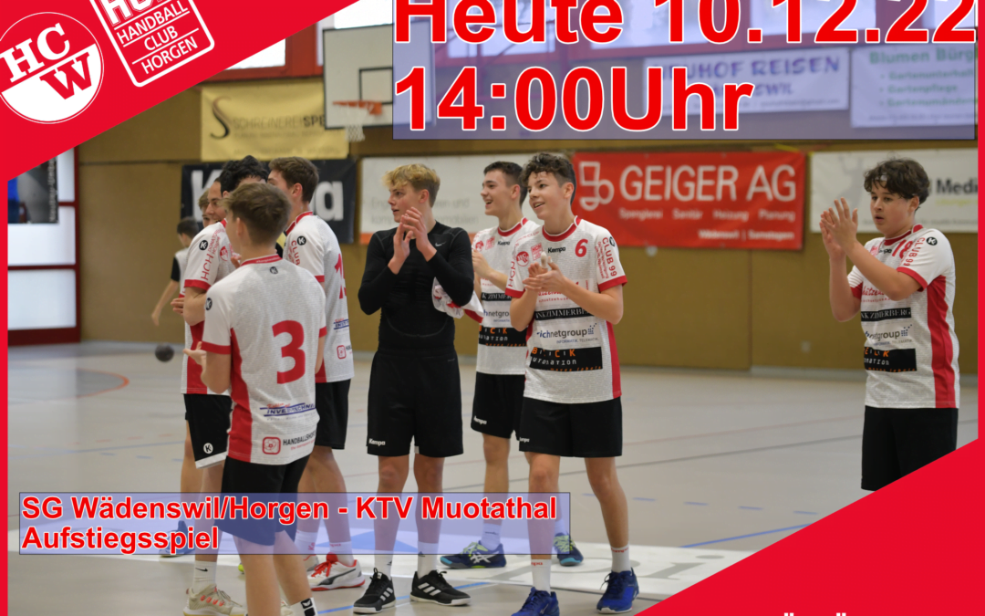 U17 P Aufstiegsspiel auf Youtube: SG Wädenswil/Horgen – KTV Muotathal