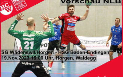 Vorschau NLB: SG Wädenswil/Horgen – HSG Baden-Endingen