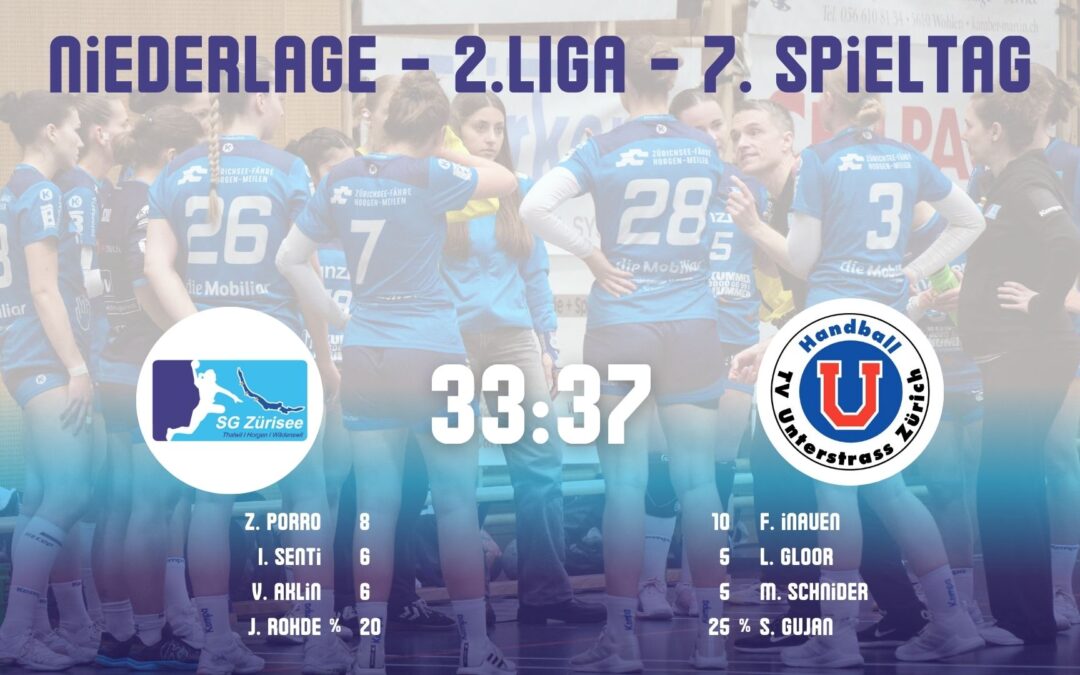 Spielbericht Frauen, 2. Liga: SG Zürisee – TV Unterstrass 1
