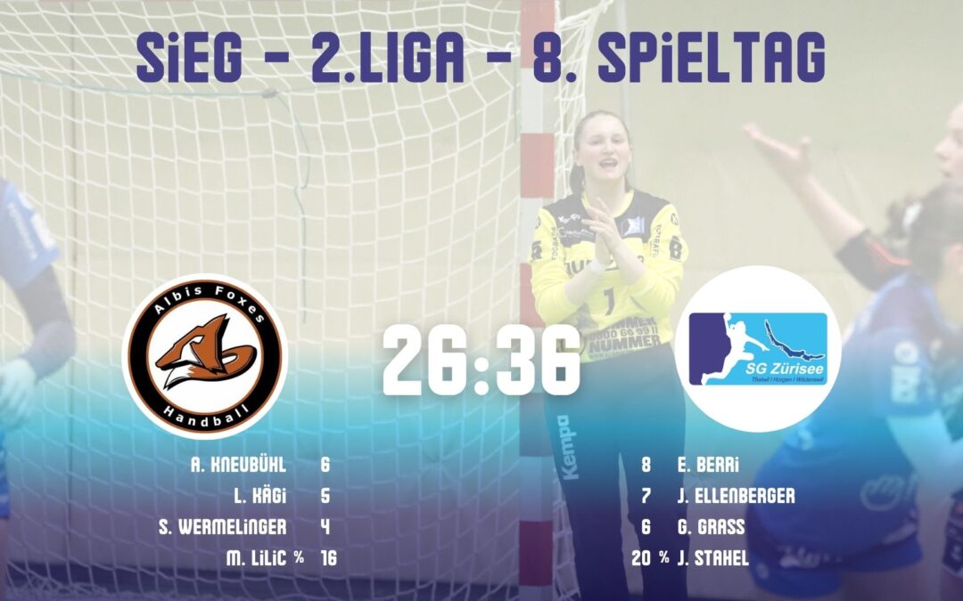 Spielbericht, Frauen, 2. Liga: SG Albis Foxes Handball – SG Zürisee
