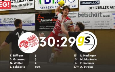 Spielbericht NLB: SG Wädenswil/Horgen – SG GS/Kadetten Espoirs SH