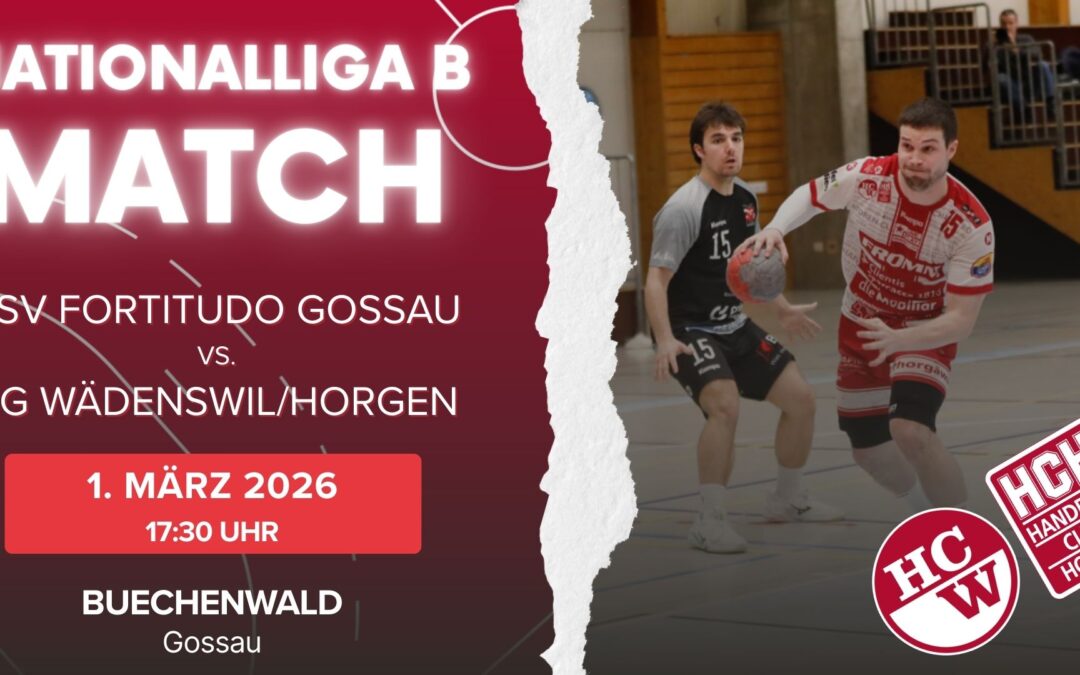 Vorschau NLB: TSV Fortitudo Gossau – SG Wädenswil/Horgen